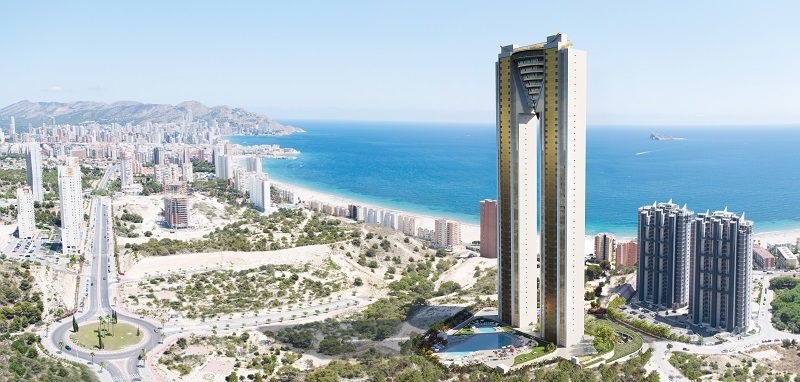 Intempo är är 198 meter högt och består av 47 våningar med 256 lägenheter. Foto: Intempo Residential Sky Resort