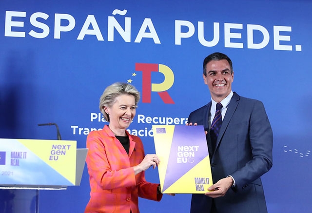 Spanien är underställt ett strikt program för hur EU-stödet ska brukas.