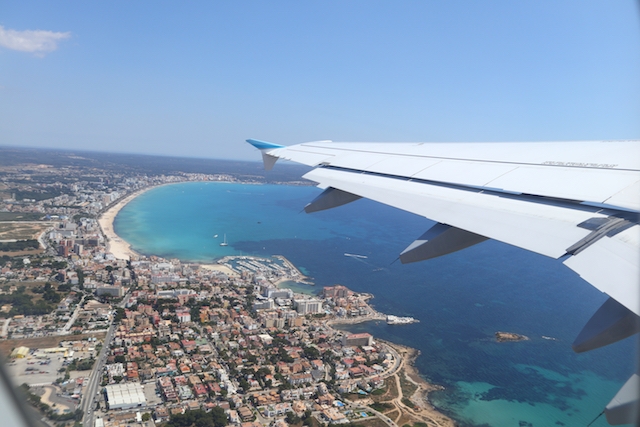 Inflygning till Mallorca.