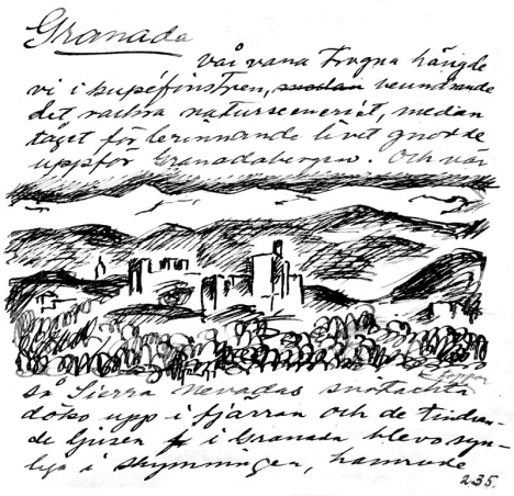 Romanen ”Fem veckor i Granada” är baserad på en sann historia och grundar sig bland annat i ett manuskript från 1922, där konstnären Sigge Jernmark i egen person beskriver händelserna i Granada i skrift och genom skisser.