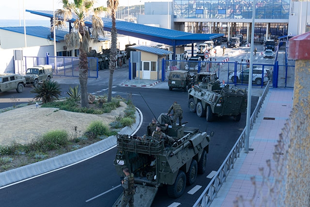 Marocko förbinder dig att successivt öppna sina gränser gentemot Spanien igen, efter mer än två år. Bilden är från gränsstationen vid Ceuta.