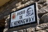 Vid sina sista besök i Spanien var Hemingway en man med kraftfullt utseende och stort skägg, som alltid gick omkring i fritidskläder. 