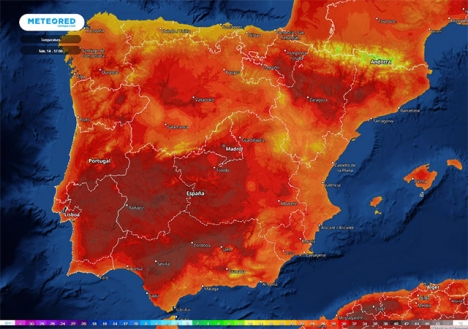 Redan i mitten av maj registreras årets första värmebölja på spanska fastlandet. Foto: Meteored