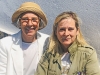 Antropologen Mar López Sotele och Nuria Pereira på Campus Stellae är två eldsjälar bakom arbetet med att bevara och återställa hus med sgrafitto i Galicien. Foto: Hanna Sundblad