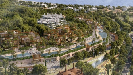Skiss av Marbella Design Hills, som ska uppföras vid The Golden Mile.