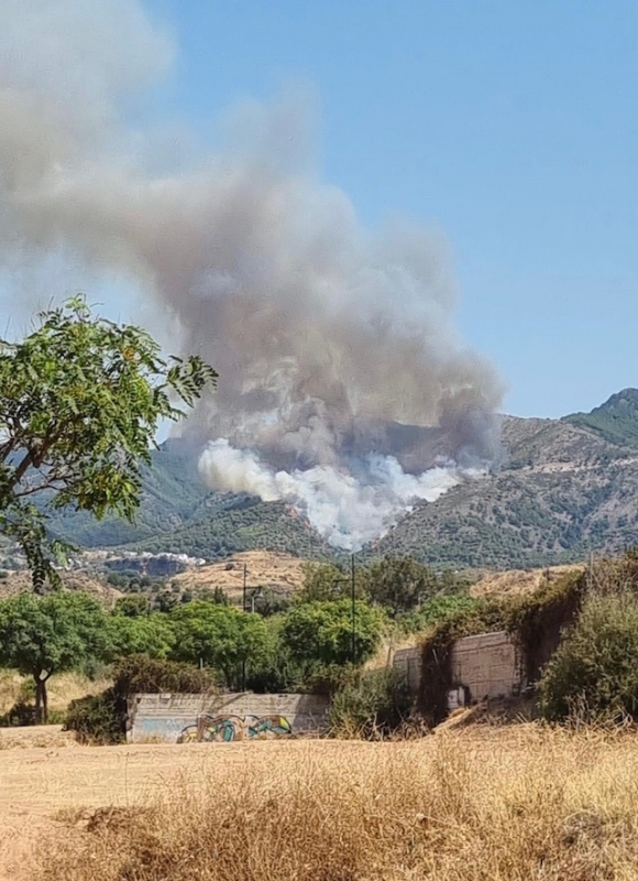 Branden vid Sierra de Mijas har orsakat stor rökutveckling. Foto: Dessi Rogner