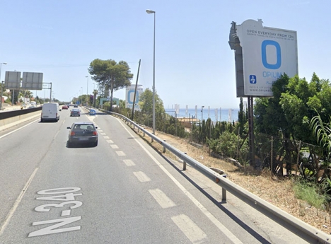 Dramat inträffade natten till 18 juli vid Opium Beach Club, som ligger vid den östra infarten till Marbella. Foto: Google Maps