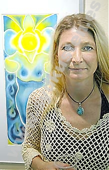 Marina Van Stekelenburg invigde på sin födelsedag 11 mars sin utställning på Club Nórdico.