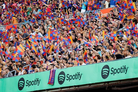 Spotify sponsrar från och med denna säsong F.C. Barcelona.