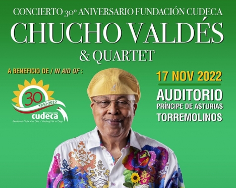 Jazzprofilen Chucho Valdés håller 17 november en ny välgörenhetskonsert till förmån för cancerföreningen Cudeca.