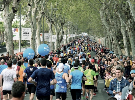 Arkivbild från en tidigare upplaga av halvmaran i Málaga. Foto: mediamaratonmalaga.com