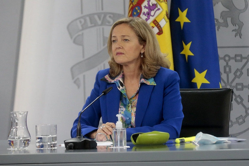 Finansministern Nadia Calviño.