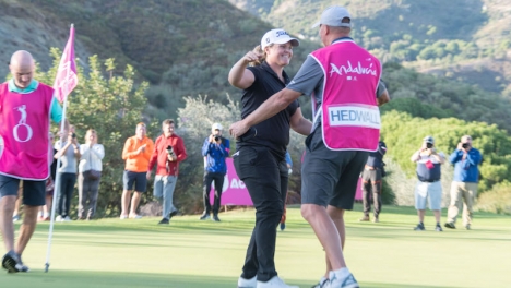 Caroline Hedwall vann Andalucía Open de España 27 november efter fyra skiljehål. Foto: Felipe Pérez Garre