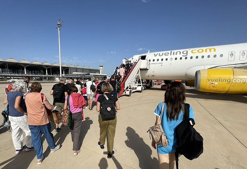 En av ombordstigningarna på Málaga flygplats förra året.
