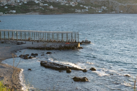 Gränsstaketet mellan Ceuta och Marocko.