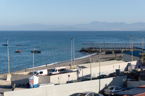 Gränsen vid Ceuta.