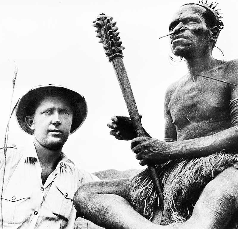 Finn Rideland på ett av de negativ från Papua Nya Guinea som nådde Bengt Sändh i Spanien.