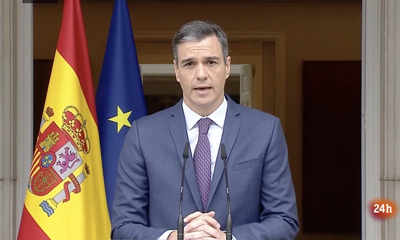 Sánchez beslut att kalla till nyval mindre än tolv timmar efter att resultaten i region- och kommunvalen blivit kända har tagit de flesta analytiker på sängen. Foto: RTVE