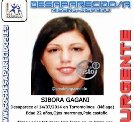 Sibora Gagani har varit efterlyst sedan hon försvann i Torremolinos 2014.