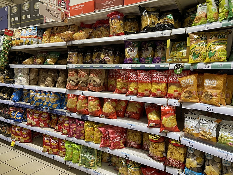 Det spanska chipsutbudet haltar enligt kåsören betydligt, jämfört med det svenska.