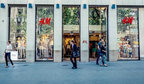 Butik tillhörande H&M i Barcelona.