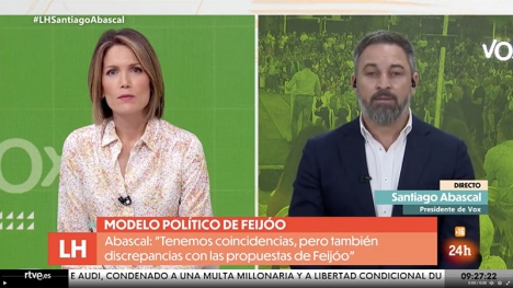 Vox-medlemmarnas intolerans och ignorans sträcker sig från gräsrötterna till deras högste ledare Santiago Abascal. Foto: RTVE