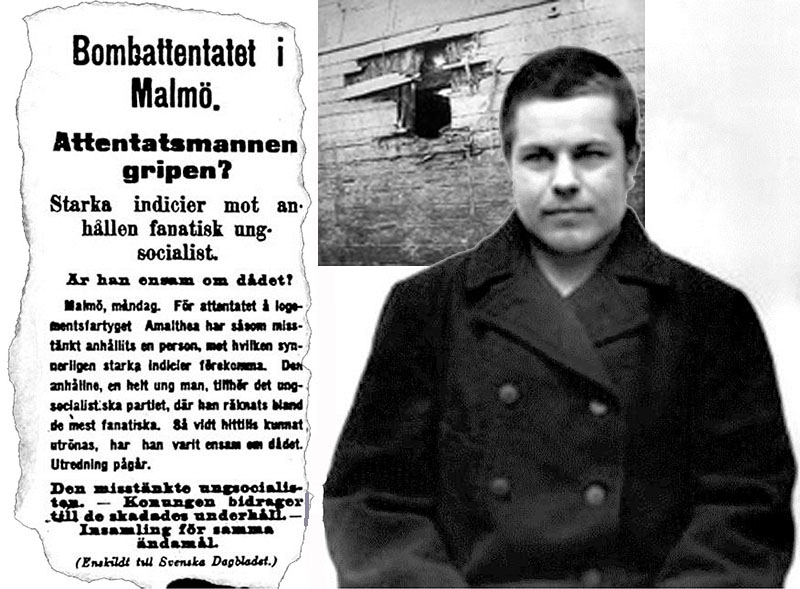 Den unge dödsdömde dynamitarden Anton Nilsson.