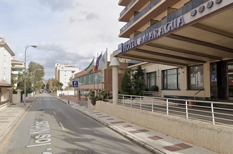 Olyckan inträffade i parkeringshuset intill Hotell Amaragua: Foto: Google Maps