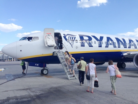 Ryanair är det flygbolag som hade flest passagerare i Spanien i juli, med 6,4 miljoner.
