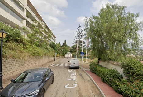 Gatan vid vilken den olagliga trädfällningen skedde. Foto: Google Maps