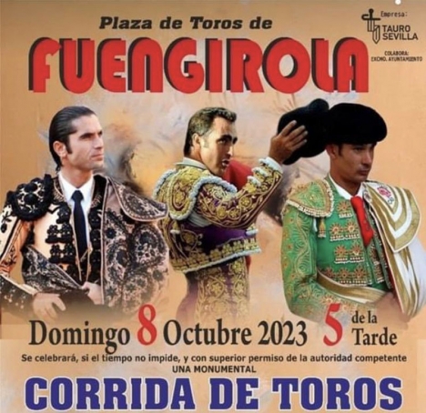 Den annonserade tjurfäktningen i Fuengirola med Javier Conde, El Fandi och Juan Carlos Benítez ställs in med bara två dagars varsel.