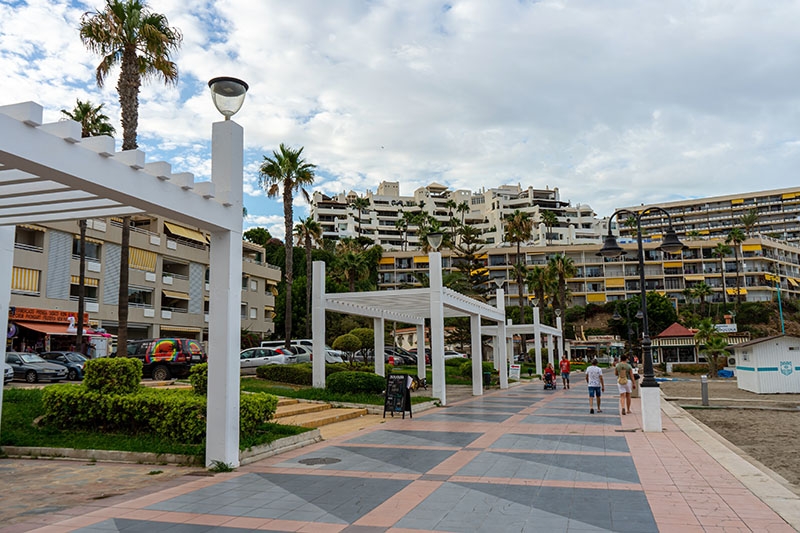 Strandpromenaden i La Carihuela, i Torremolinos.