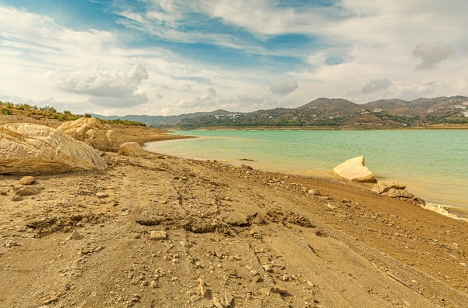 Reservoaren La Viñuela i La Axarquía har knappt haft någon påfyllning alls.