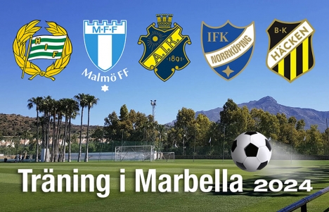 Inte mindre än fem allsvenska klubbar laddar upp på kusten inför årets säsong. Bild: Marbella Football Center