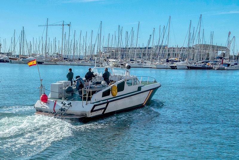 Arkivbild av kustbevakningsbåt tillhörande Guardia Civil.