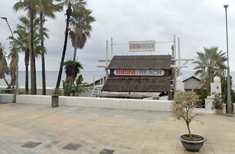 Bikini Beach ligger vid den östra infarten till Estepona. Foto: Google Maps