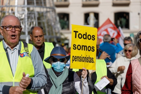 Arkivbild av en pensionärsdemonstration i Málaga.