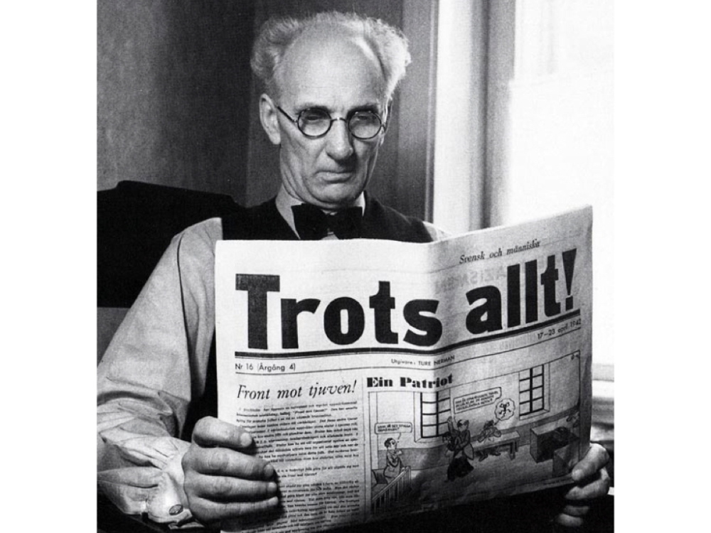 Journalisten och riksdagsmannen Ture Nerman kritiserade att Sverige gjorde stora affärer med Nazityskland.