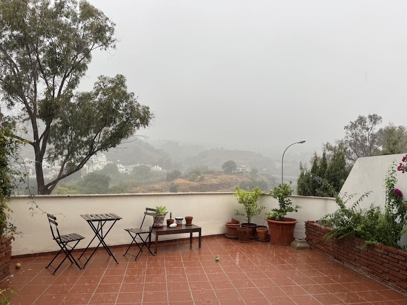 Aguacero betyder skyfall och inte underkylt regn som bloggaren envisas med att tro.