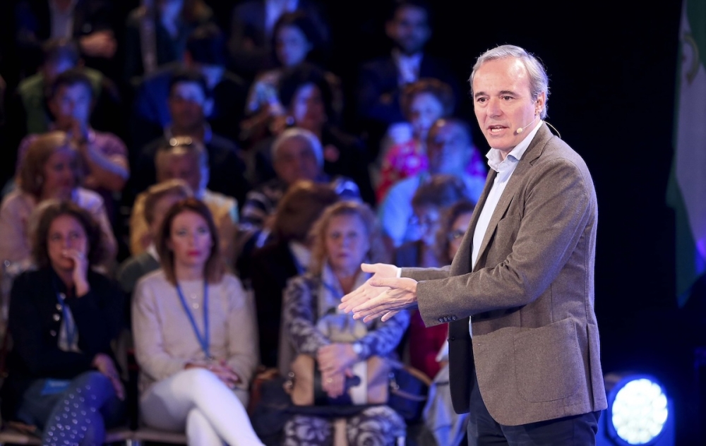 Regionpresidenten Jorge Azcón väljer att kalla invånarna till valurnorna den 8 februari. Foto: PP