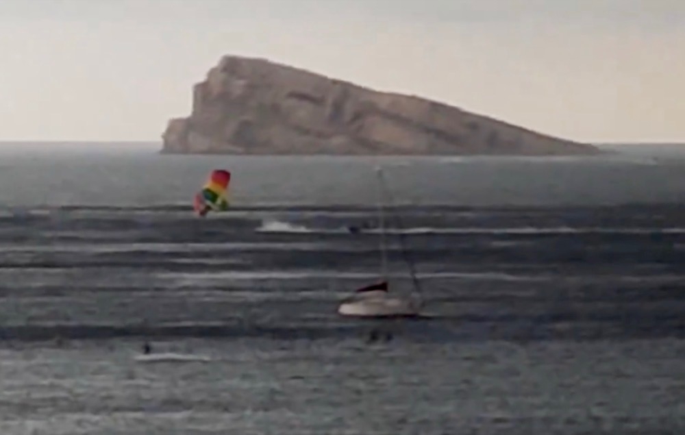Olyckan filmades från Levantestranden. Foto: X