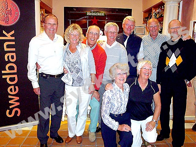 Dagens pristagare. Övre raden från vänster: Thomas Gromer, Gunnel Åström, Jan Englund, Lennart Gustafsson, Jan-Åke Nilsson, Jan Samuelsen och prisutdelaren Kent Schanke. Nedre raden: Ingrid Nylén och Britt Aggesjö.