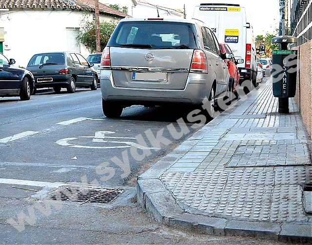 Lagen säger att två procent av p-platserna ska vara reserverade för handikappade, i Málaga finns hela två tusen.