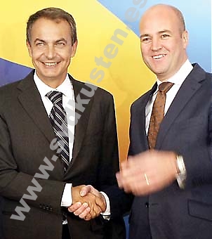 Spaniens regeringschef José Luis Rodríguez Zapatero besökte 31 augusti i Stockholm statsminister Fredrik Reinfeldt, under Sveriges ordförandeskap i EU. Foto: Gunnar Seijbold/Regeringskansliet
