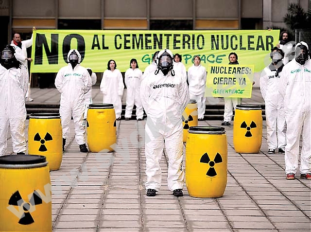 Spanien har med sina åtta aktiva kärnkraftverk fler än de flesta andra länder i EU. Samtidigt är stödet lägre än genomsnittet i unionen. Ungefär 60 procent av spanjorerna är emot kärnkraft, medan endast fyra procent vill att det byggs nya. Foto: Greenpeace