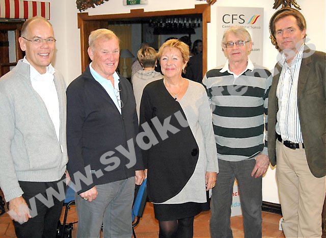 Rektorerna från de svenska skolorna i Spanien Stefan Sandqvist (Mallorca), Gert Gunnarsson (Costa Blanca), Bia Nyman (Marbella), Anders Lyckefors (Tenerife) och Per Celander (Madrid). Saknas på bilden gör Didier Degols (Fuengirola).