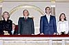 Letizias första officiella framträdande med kungaparet var på Teatro Real.