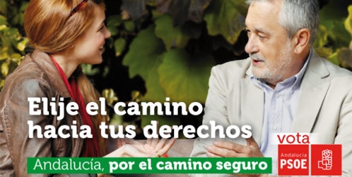 PINSAMT  Ett grovt stavfel har smugit sig in PSOE:s valkampanj i Andalusien.