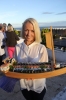Läckra delikatesser serverades som serranoskinka, manchegoost, vårrullar och sushi!