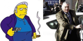 Likheten mellan PP:s förre kassör Luís Bárcenas och maffiabossen i The Simpsons är slående..!